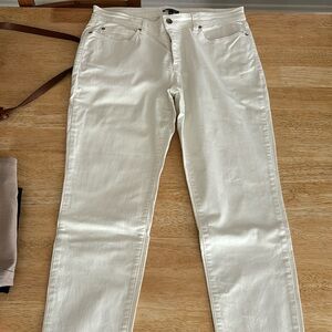 Very classy almost white Eileen Fisher twill pants.
